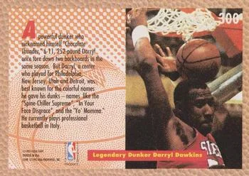 1992-93 Fleer Darryl Dawkins SD #300 card back image