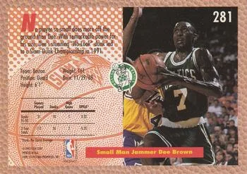 1992-93 Fleer Dee Brown SD #281 card back image