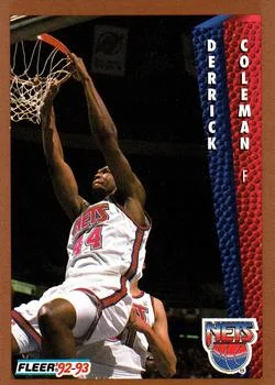 1992-93 Fleer Derrick Coleman #143 card image