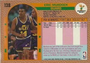 1992-93 Fleer Eric Murdock #128 card back image