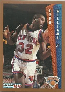 1992-93 Fleer Herb Williams #398 card image