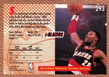 1992-93 Fleer Jerome Kersey SD #293 card back image