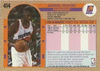 1992-93 Fleer Jerrod Mustaf #414 card back image