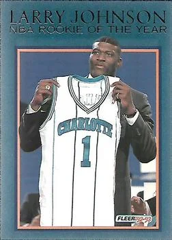 1992-93 Fleer Larry Johnson [Larry Johnson NBA Rookie of the Year] NBA Rookie of the Year #1 card image