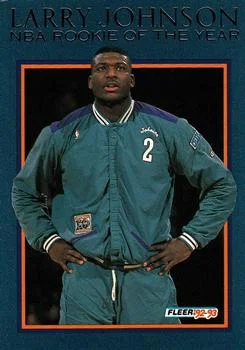 1992-93 Fleer Larry Johnson [Larry Johnson NBA Rookie of the Year] NBA Rookie of the Year #10 card image
