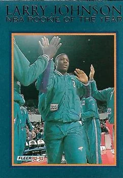 1992-93 Fleer Larry Johnson NBA Rookie of the Year #11 card image