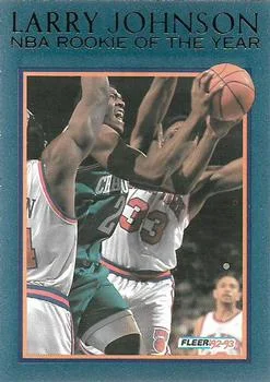1992-93 Fleer Larry Johnson [Larry Johnson NBA Rookie of the Year] NBA Rookie of the Year #2 card image