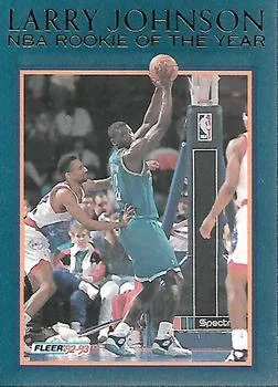 1992-93 Fleer Larry Johnson [Larry Johnson NBA Rookie of the Year] NBA Rookie of the Year #3 card image