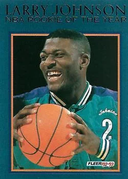 1992-93 Fleer Larry Johnson [Larry Johnson NBA Rookie of the Year] NBA Rookie of the Year #5 card image
