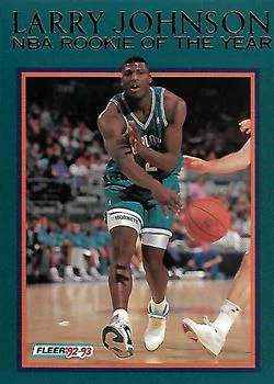 1992-93 Fleer Larry Johnson [Larry Johnson NBA Rookie of the Year] NBA Rookie of the Year #6 card image