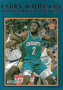 1992-93 Fleer Larry Johnson [Larry Johnson NBA Rookie of the Year] NBA Rookie of the Year #7 card image