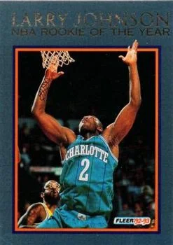 1992-93 Fleer Larry Johnson EXCH Larry Johnson NBA Rookie of the Year #13 card image