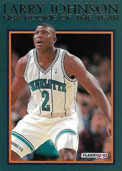 1992-93 Fleer Larry Johnson EXCH Larry Johnson NBA Rookie of the Year #14 card image