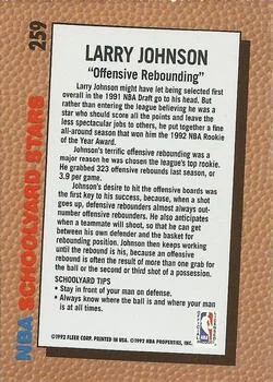 1992-93 Fleer Larry Johnson SYS #259 card back image