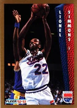 1992-93 Fleer Lionel Simmons #198 card image