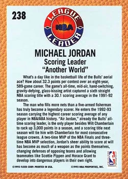 1992-93 Fleer Michael Jordan LL #238 card back image