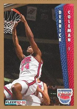 1992-93 Fleer Derrick Coleman PROMO [Promo Sheet Singles] Promo Sheet Singles #143 card image