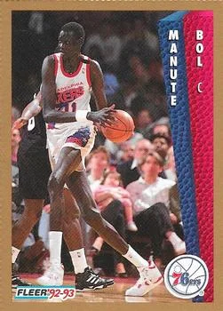 1992-93 Fleer Manute Bol PROMO [Promo Sheet Singles] Promo Sheet Singles #167 card image