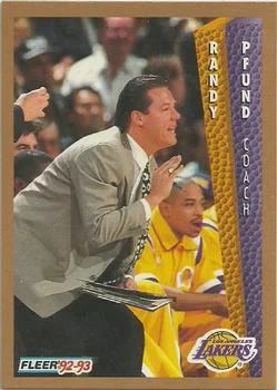 1992-93 Fleer Randy Pfund Head Coach #110 card image