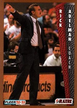1992-93 Fleer Rick Adelman CO #185 card image