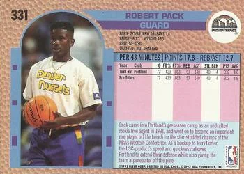1992-93 Fleer Robert Pack #331 card back image