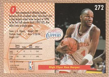 1992-93 Fleer Ron Harper SD #272 card back image