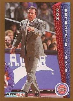1992-93 Fleer Ron Rothstein Head Coach #67 card image