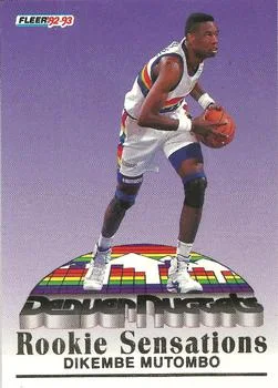 1992-93 Fleer Dikembe Mutombo [Rookie Sensations] Rookie Sensations #7 card image