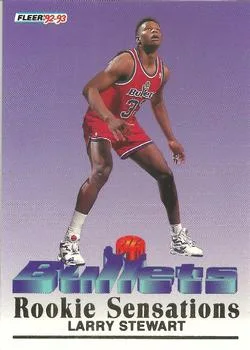 1992-93 Fleer Larry Stewart [Rookie Sensations] Rookie Sensations #12 card image