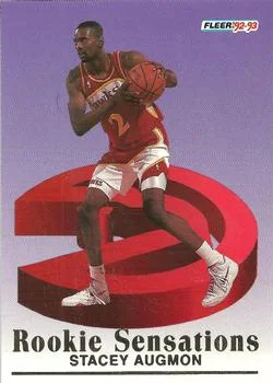 1992-93 Fleer Stacey Augmon [Rookie Sensations] Rookie Sensations #2 card image
