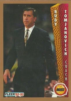 1992-93 Fleer Rudy Tomjanovich CO #87 card image