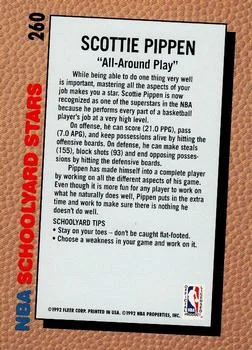 1992-93 Fleer Scottie Pippen SYS #260 card back image