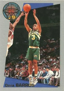 1992-93 Fleer Dana Barros [Sharpshooters] Sharpshooters #2 card image