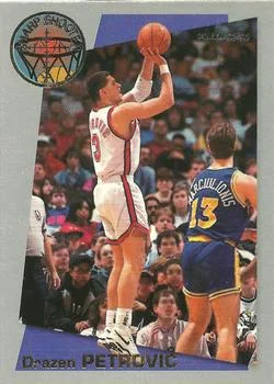 1992-93 Fleer Drazen Petrovic [Sharpshooters] Sharpshooters #4 card image