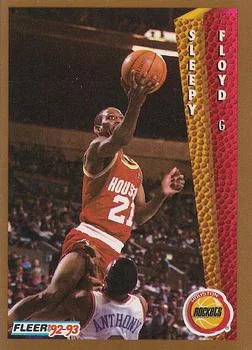 1992-93 Fleer Sleepy Floyd UERUER: Went past 4000 assist mark; not 2000 #80 card image