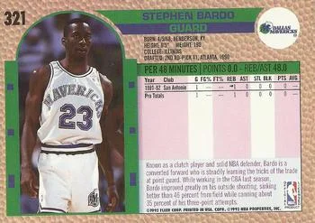 1992-93 Fleer Stephen Bardo #321 card back image