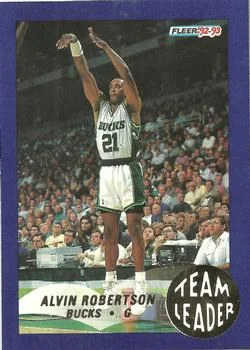 1992-93 Fleer Alvin Robertson [Team Leaders] Team Leaders #15 card image