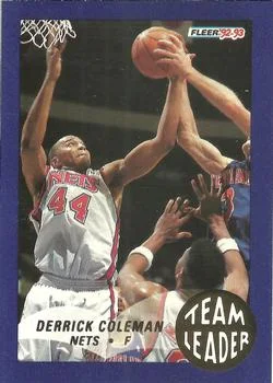 1992-93 Fleer Derrick Coleman [Team Leaders] Team Leaders #17 card image