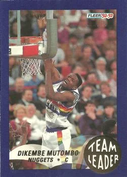 1992-93 Fleer Dikembe Mutombo [Team Leaders] Team Leaders #7 card image