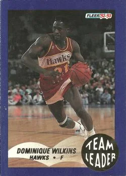 1992-93 Fleer Dominique Wilkins [Team Leaders] Team Leaders #1 card image