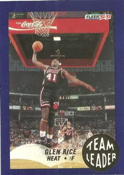 1992-93 Fleer Glen Rice [Team Leaders] Team Leaders #14 card image