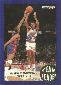 1992-93 Fleer Hersey Hawkins [Team Leaders] Team Leaders #20 card image