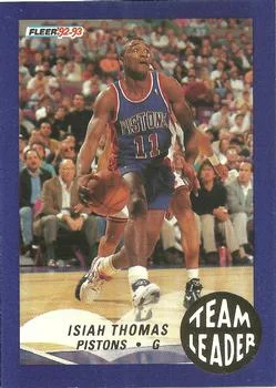 1992-93 Fleer Isiah Thomas [Team Leaders] Team Leaders #8 card image
