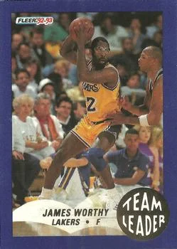 1992-93 Fleer James Worthy [Team Leaders] Team Leaders #13 card image