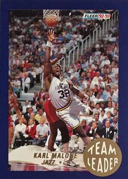 1992-93 Fleer Karl Malone [Team Leaders] Team Leaders #26 card image