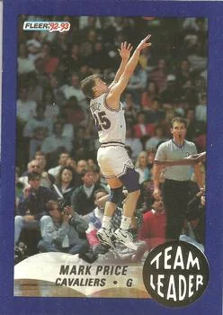 1992-93 Fleer Mark Price [Team Leaders] Team Leaders #5 card image