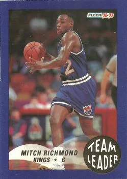 1992-93 Fleer Mitch Richmond [Team Leaders] Team Leaders #23 card image