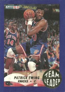 1992-93 Fleer Patrick Ewing [Team Leaders] Team Leaders #18 card image