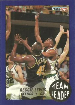 1992-93 Fleer Reggie Lewis [Team Leaders] Team Leaders #2 card image