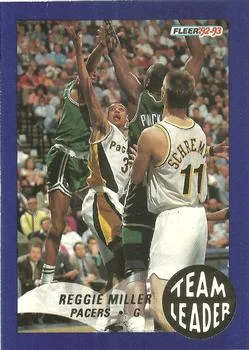 1992-93 Fleer Reggie Miller [Team Leaders] Team Leaders #11 card image